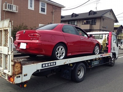 廃車買取 アルファロメオ 156-V6 2.5 ¥35,000- エンジン破損