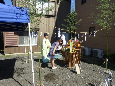 静岡市葵区上伝馬で地鎮祭をしました