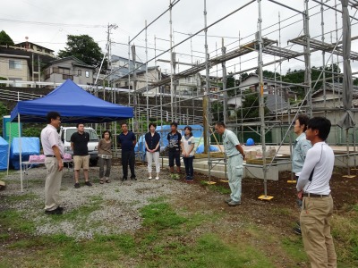 三島市沢地の家の上棟（家の骨組みを組む）をしました