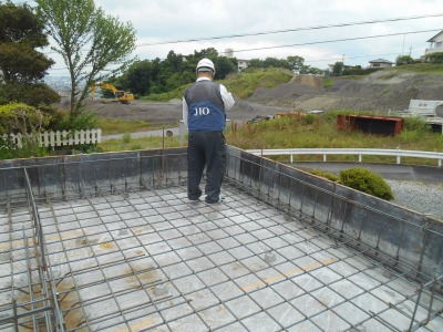 富士市大渕の基礎工事が進んでいます。