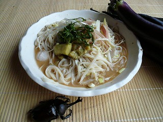 ナスのごまだれ冷うどん