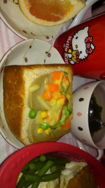 朝ごパンは(o^∀^o)