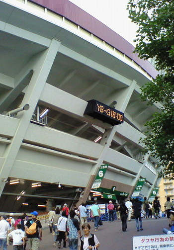 さあ、ナイター観戦です