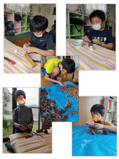 秋の実工作 秋の実工作