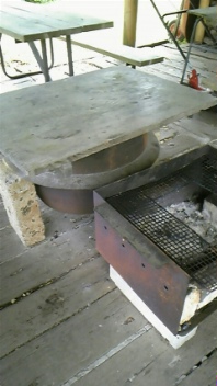 いかばたさんと鮎焼き場