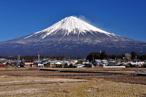 上野の里からの雄大な富士山 上野の里からの雄大な富士山