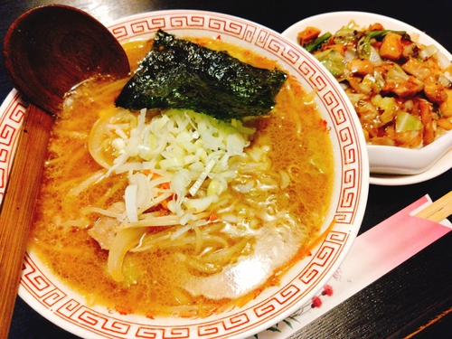 味噌ラーメン&半肉チャーハンセット/居酒屋 末広@東伊豆町稲取 味噌ラーメン&半肉チャーハンセット/居酒屋 末広@東伊豆町稲取