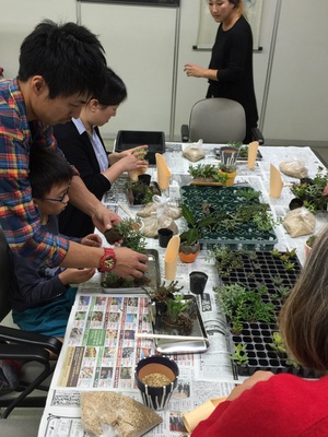多肉寄せ植えワークショップの様子 多肉寄せ植えワークショップの様子