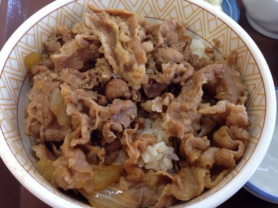 わさび山かけ牛丼☆すき家