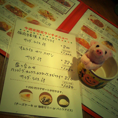今週末限定のランチメニュー