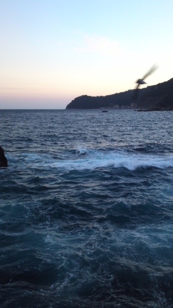 夕暮れの海