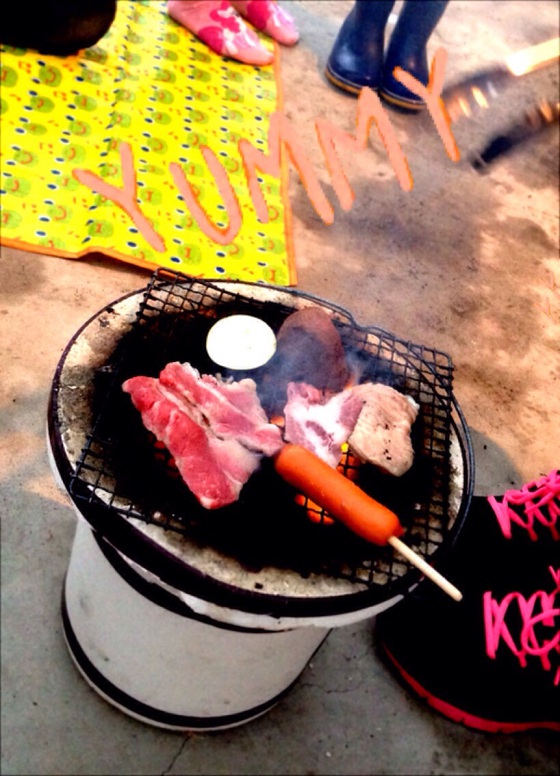七輪で焼き肉☆ 七輪で焼き肉☆