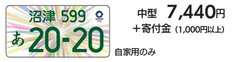 オリンピック特別仕様ナンバー オリンピック特別仕様ナンバー