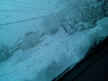 雪がすごかったです