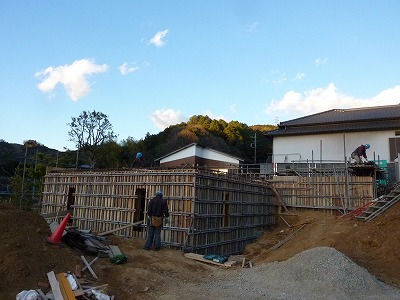 S様邸 基礎工事 型枠施工中