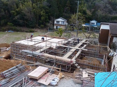 S様邸 基礎工事 型枠施工中