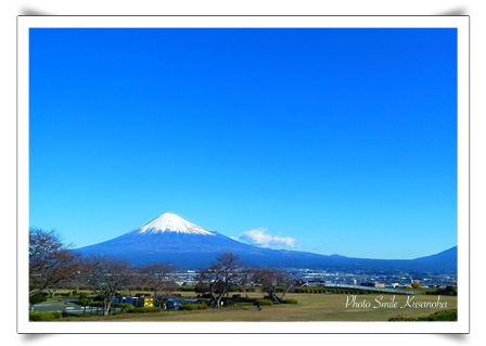 富士が輝いています。