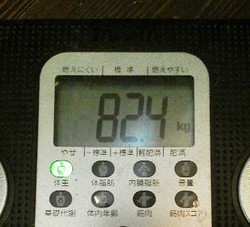 朝体重・・・