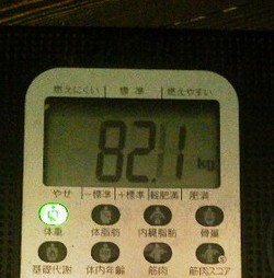 朝体重・・・・