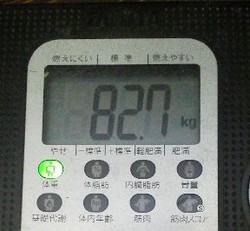 朝体重・・・・