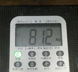 朝体重・・・・