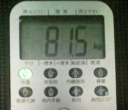 朝体重・・・・