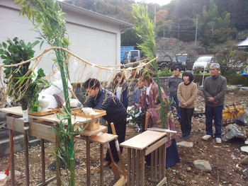 修善寺N邸は地鎮祭から地盤改良へ