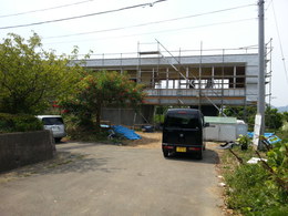 下田市爪木崎S邸の上棟後