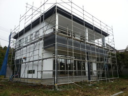 芦ノ湖高原別荘地のTA邸の上棟後内装工事