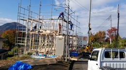 伊豆の国市立花S邸の上棟まで