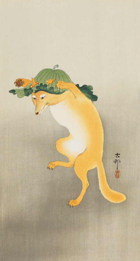 小原古邨《踊る狐》 1904-13年 中外産業株式会社 原安三郎コレクション 小原古邨《踊る狐》 1904-13年 中外産業株式会社 原安三郎コレクション