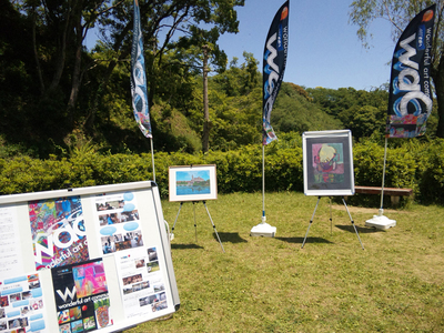waC制作活動の様子--藤枝蓮華寺池公園 waC制作活動の様子--藤枝蓮華寺池公園