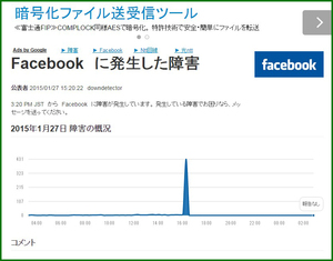 Facebook障害発生中! Facebook障害発生中!