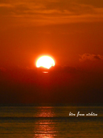 クリスタルビーチ 夕陽