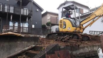 三島O邸の解体工事