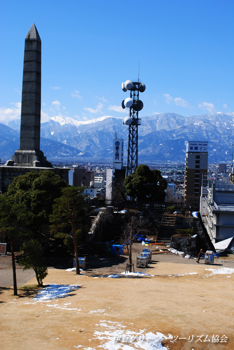 甲府城から白根三山