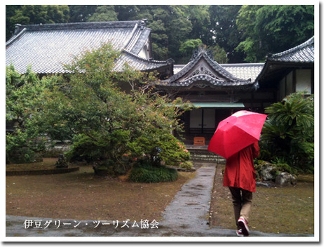 雨に煙る帰一寺