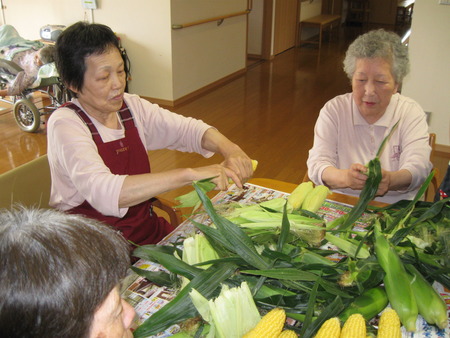 今日も新鮮なとうもろこしを頂きました