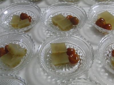 今日の午後は梅ゼリー作り