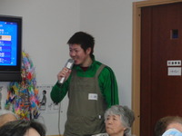 2人3脚の紙芝居と豆まき