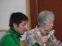 2人3脚の紙芝居と豆まき