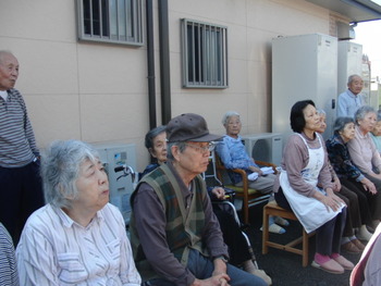 火災を想定した避難訓練