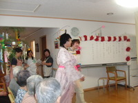 七夕祭りの寸劇で大盛り上がり、楽しみました☆