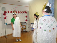 七夕祭りの寸劇で大盛り上がり、楽しみました☆