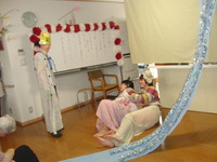 七夕祭りの寸劇で大盛り上がり、楽しみました☆