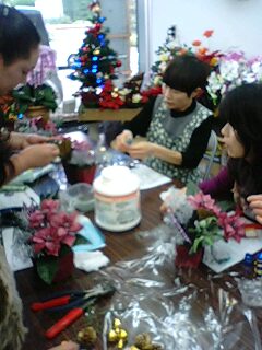 三島夢:クリスマス飾り講座を開きました。