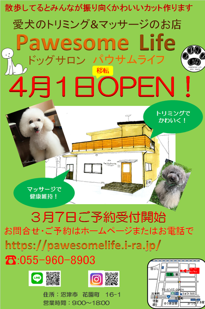 4月オープン告知チラシ 4月オープン告知チラシ