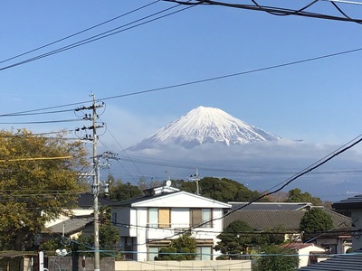 冷え込んだ朝に富士山 冷え込んだ朝に富士山