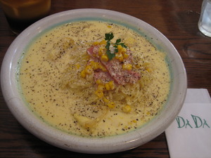 お昼は~DADAのポテトベーコンスパゲッテ~。