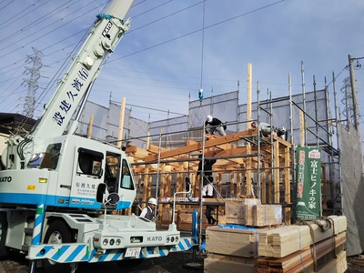 新築住宅 建て方初日 新築住宅 建て方初日